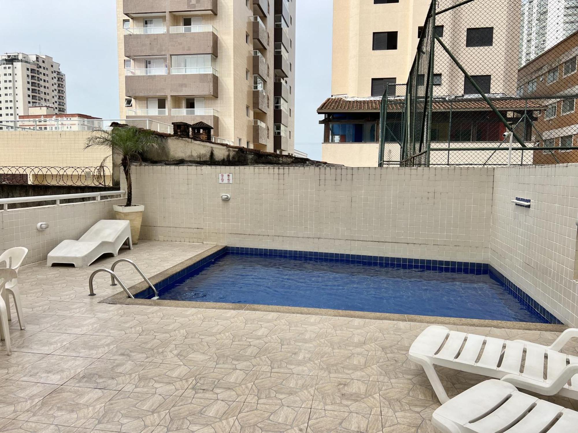 Apartamento Com Piscina! Sao Vicente  Ngoại thất bức ảnh